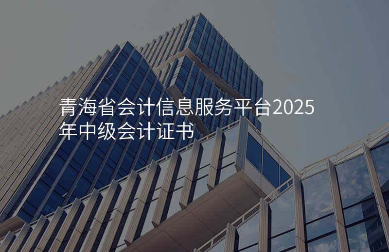 青海省会计信息服务平台2025年中级会计证书