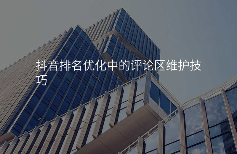 抖音排名优化中的评论区维护技巧