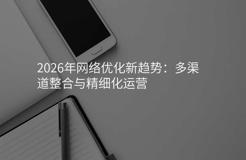 2026年网络优化新趋势:多渠道整合与精细化运营