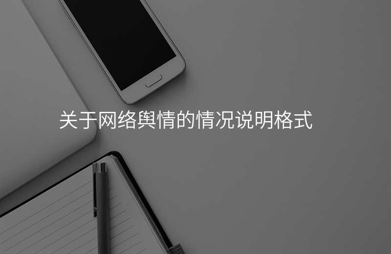 关于网络舆情的情况说明格式