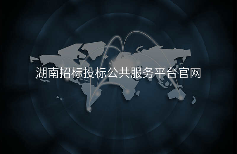 湖南招标投标公共服务平台官网