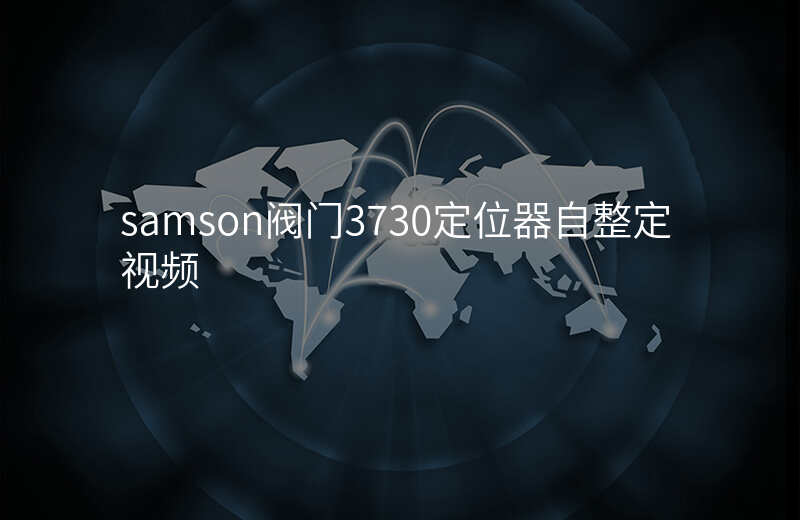 samson阀门3730定位器自整定视频
