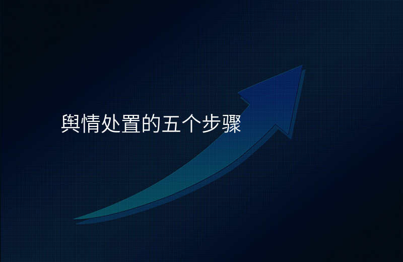 舆情处置的五个步骤