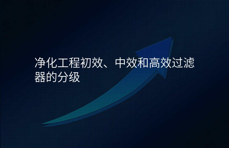净化工程初效、中效和高效过滤器的分级