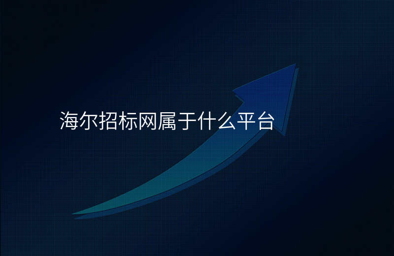 海尔招标网属于什么平台