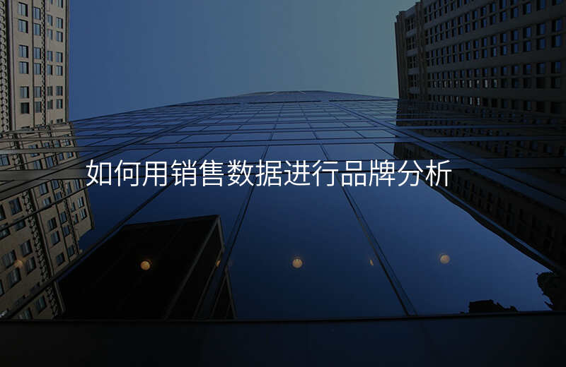 如何用销售数据进行品牌分析