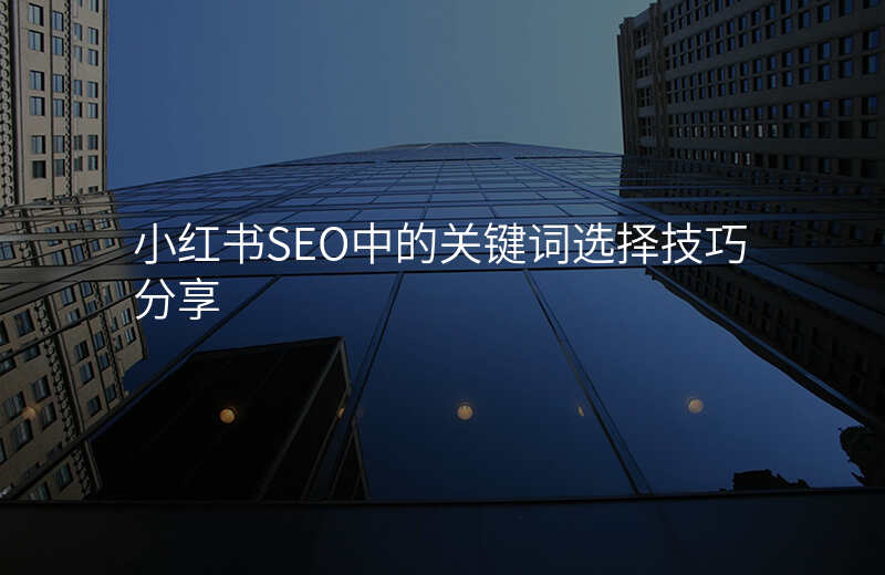 小红书SEO中的关键词选择技巧分享