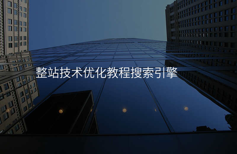 整站技术优化教程搜索引擎