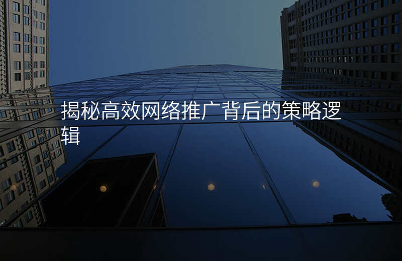 揭秘高效网络推广背后的策略逻辑