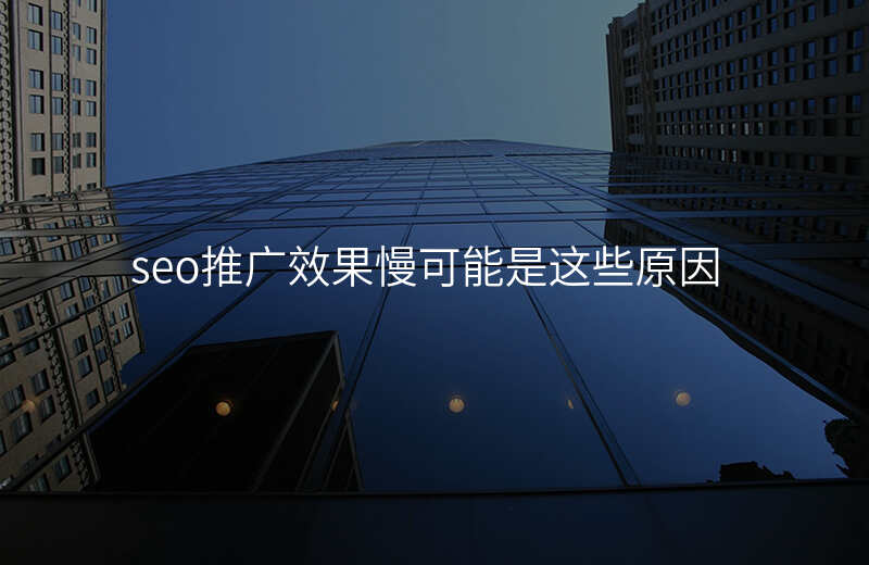 seo推广效果慢可能是这些原因