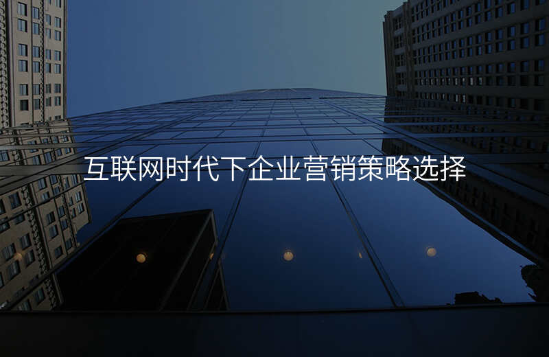 互联网时代下企业营销策略选择