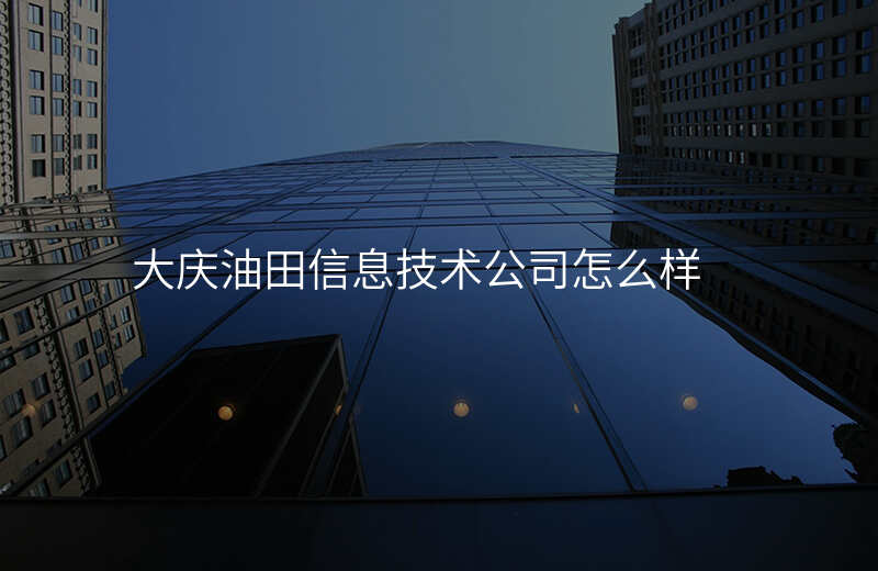 大庆油田信息技术公司怎么样
