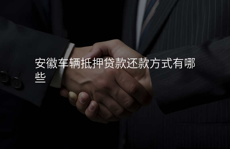 安徽车辆抵押贷款还款方式有哪些