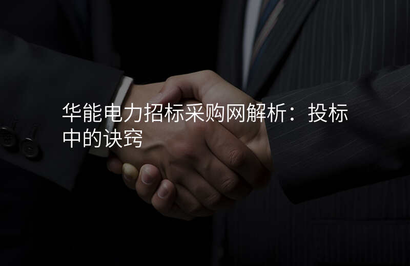 华能电力招标采购网解析:投标中的诀窍