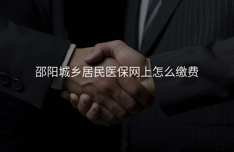 邵阳城乡居民医保网上怎么缴费