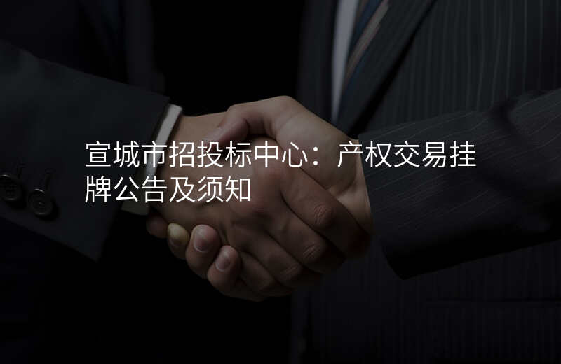 宣城市招投标中心:产权交易挂牌公告及须知