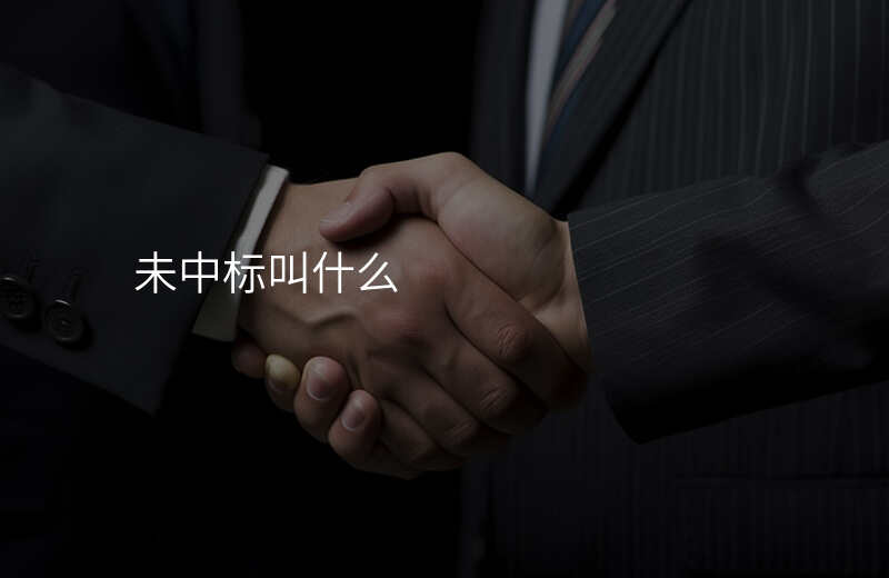 未中标叫什么