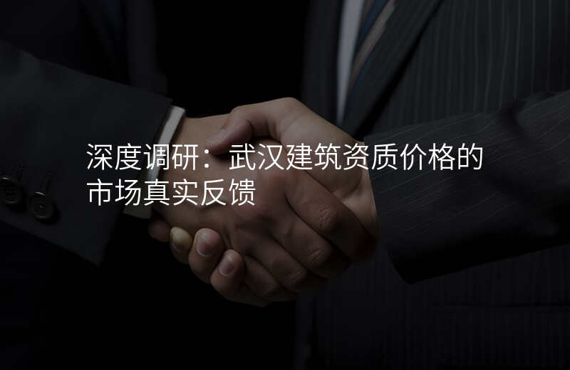 深度调研:武汉建筑资质价格的市场真实反馈