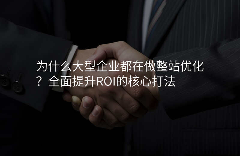 为什么大型企业都在做整站优化?全面提升ROI的核心打法