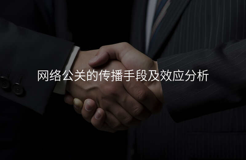 网络公关的传播手段及效应分析