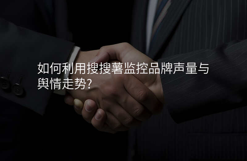 如何利用搜搜薯监控品牌声量与舆情走势?