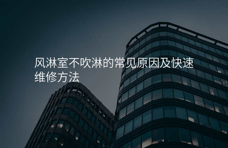 风淋室不吹淋的常见原因及快速维修方法