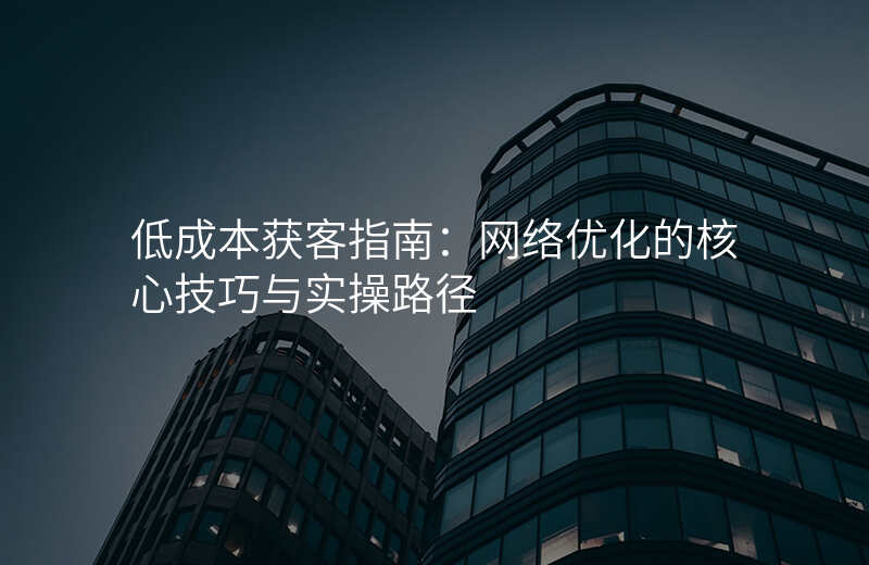 低成本获客指南:网络优化的核心技巧与实操路径