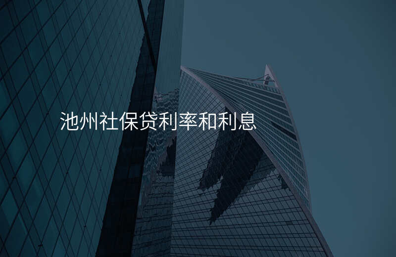 池州社保贷利率和利息