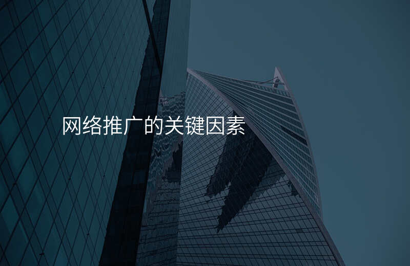 网络推广的关键因素