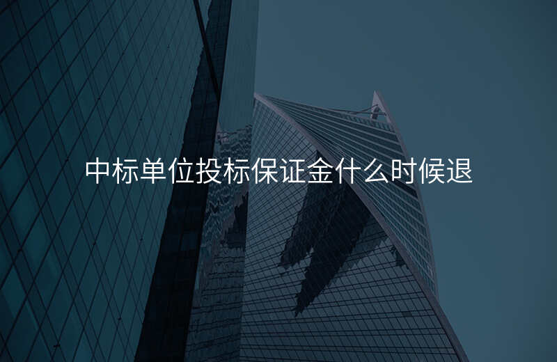 中标单位投标保证金什么时候退