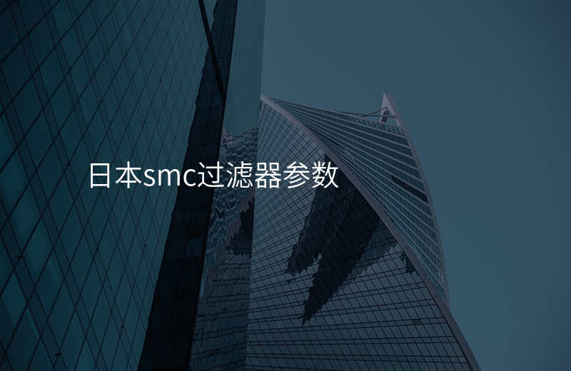 日本smc过滤器参数