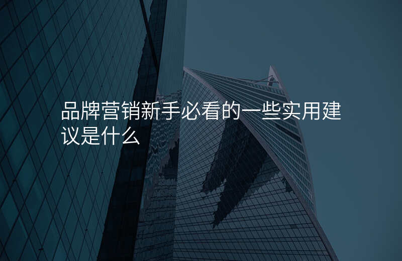 品牌营销新手必看的一些实用建议是什么