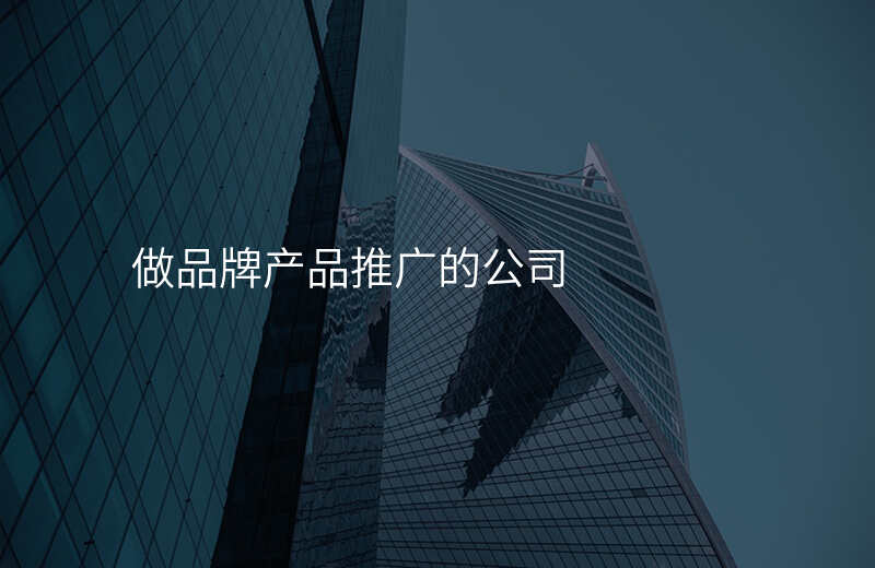 做品牌产品推广的公司