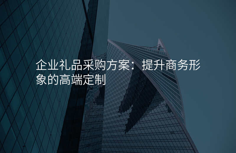 企业礼品采购方案:提升商务形象的高端定制