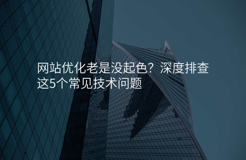 网站优化老是没起色?深度排查这5个常见技术问题