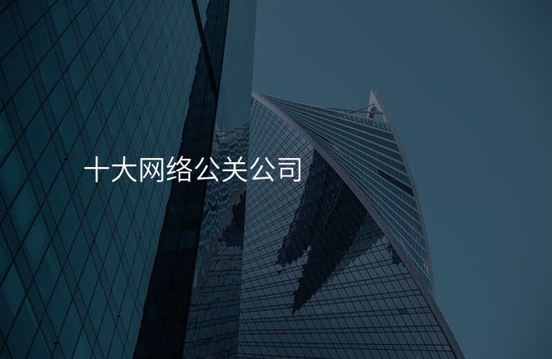十大网络公关公司