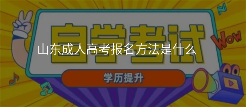 山东成人高考报名方法是什么