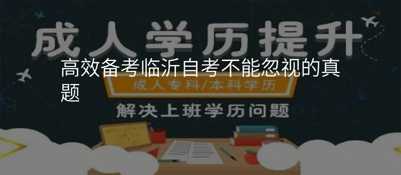 高效备考临沂自考不能忽视的真题