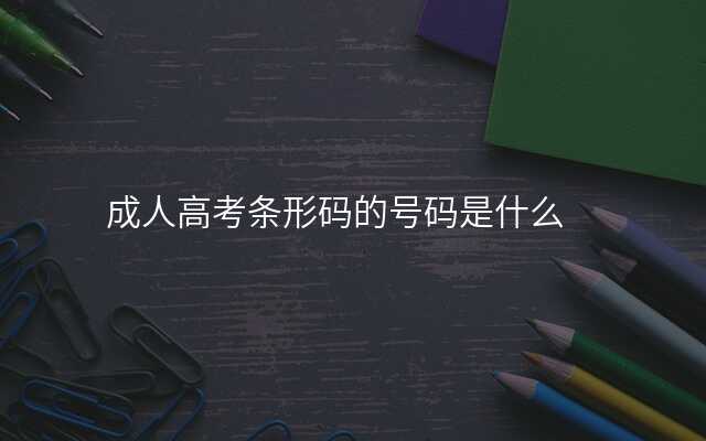 成人高考条形码的号码是什么