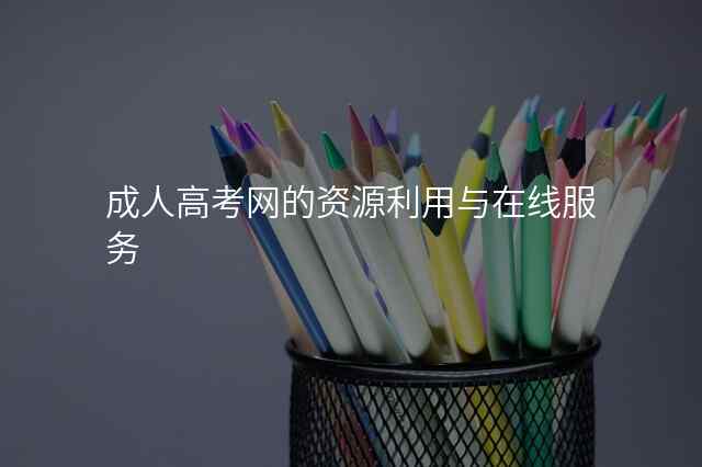成人高考网的资源利用与在线服务