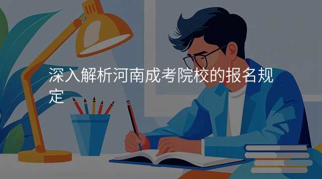 深入解析河南成考院校的报名规定