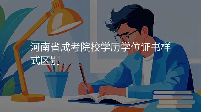 河南省成考院校学历学位证书样式区别