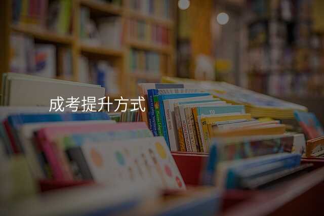 成考提升方式