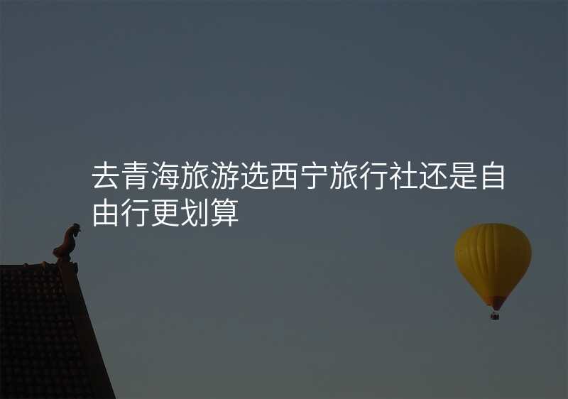 去青海旅游选西宁旅行社还是自由行更划算