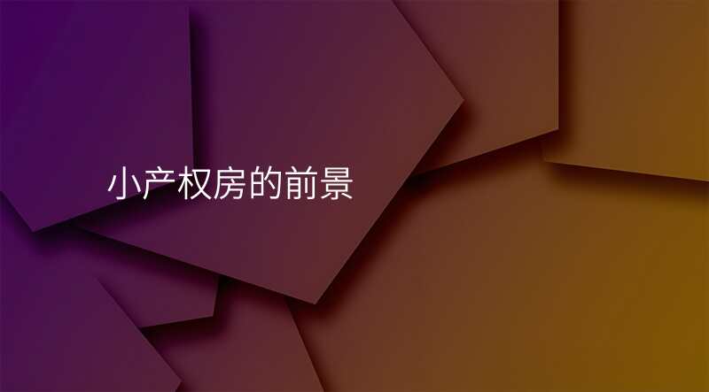 小产权房的前景