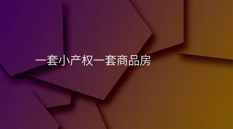 一套小产权一套商品房