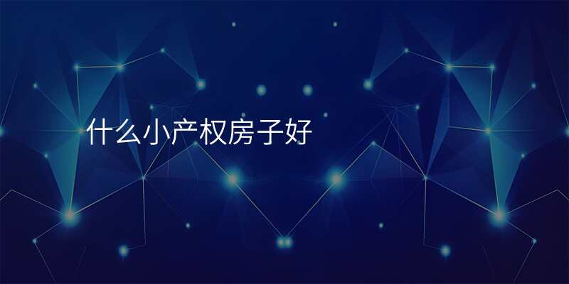 什么小产权房子好