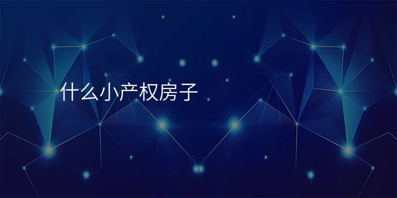 什么小产权房子