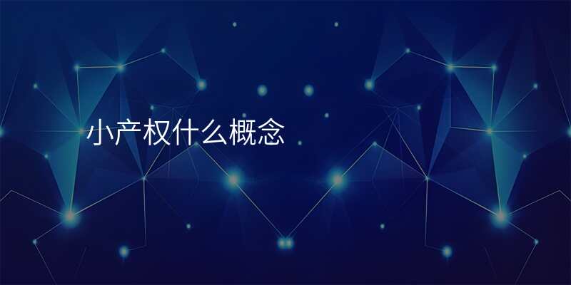 小产权什么概念
