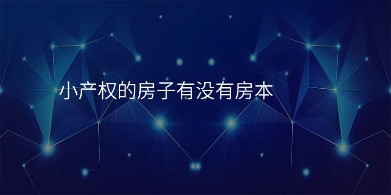 小产权的房子有没有房本